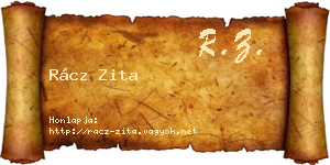 Rácz Zita névjegykártya