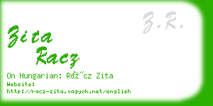 zita racz business card